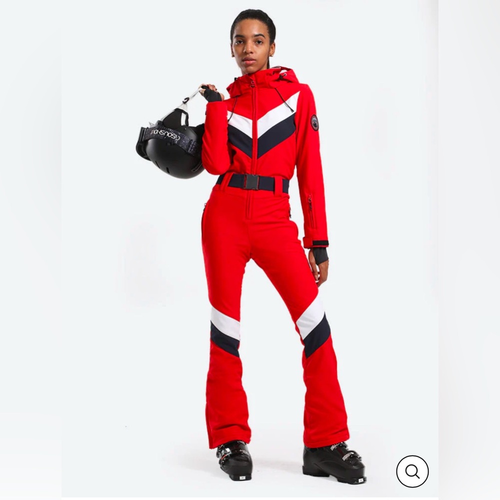 Red Women's Ski Jumpsuit